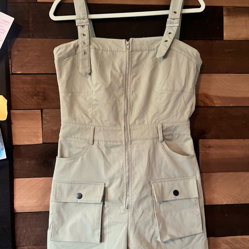 Fashion Nova Light Gray Jumpsuit
